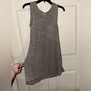 Sparrow Anthropologie women’s grey woven knit tank mini dress S contemporary